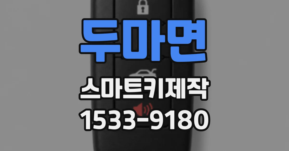 두마면 스마트키제작