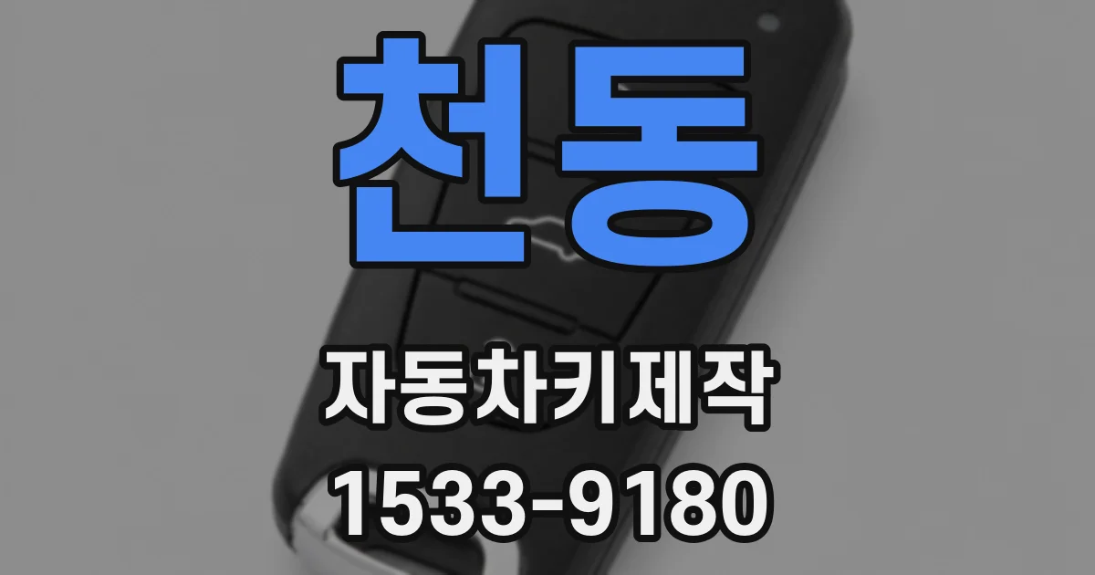 천동 자동차키제작
