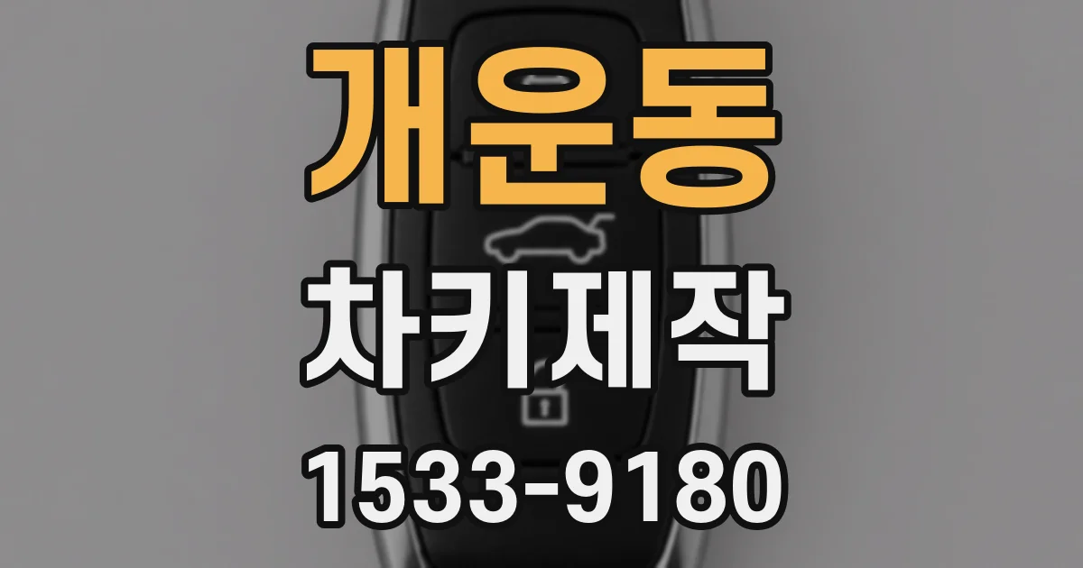 개운동 차키제작