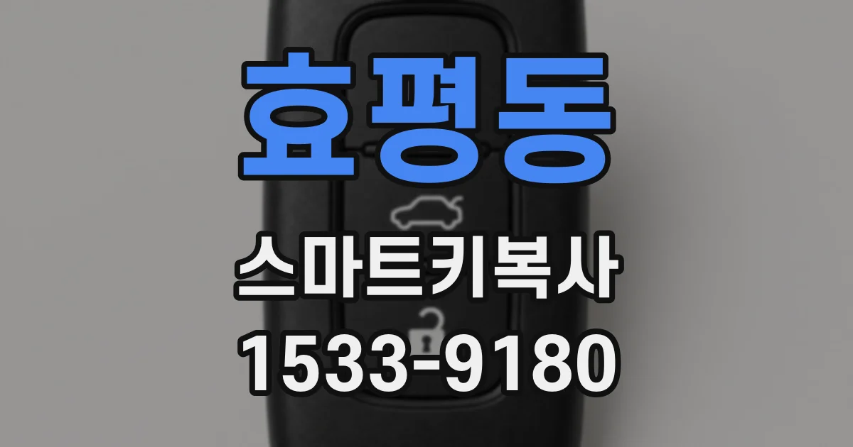효평동 스마트키복사