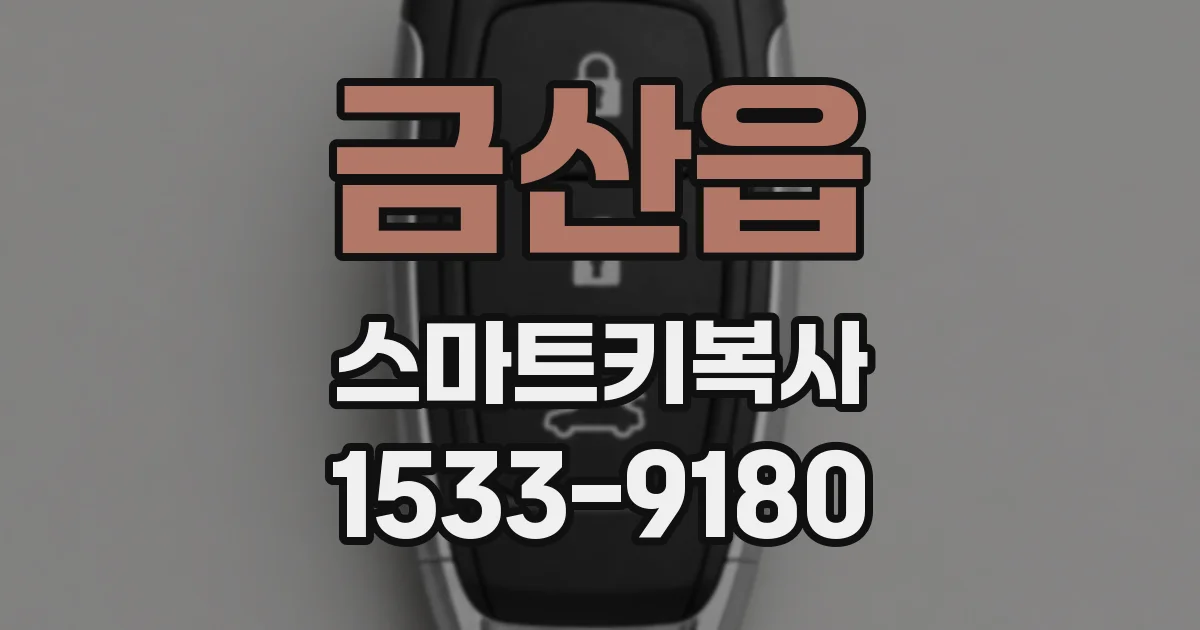 금산읍 스마트키복사