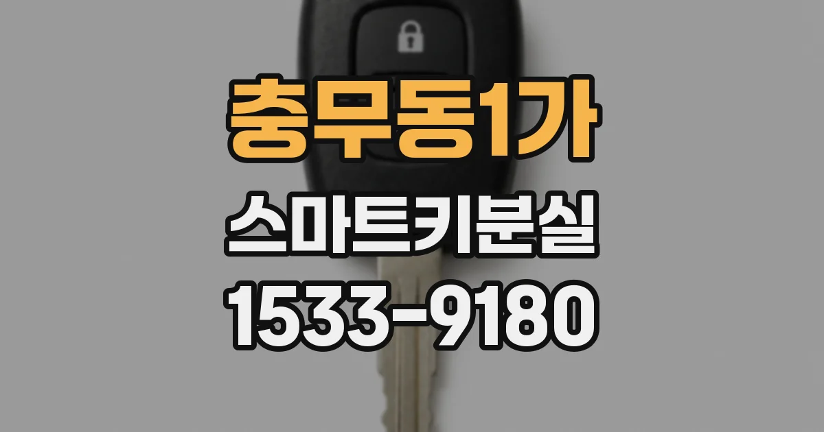 충무동1가 스마트키분실