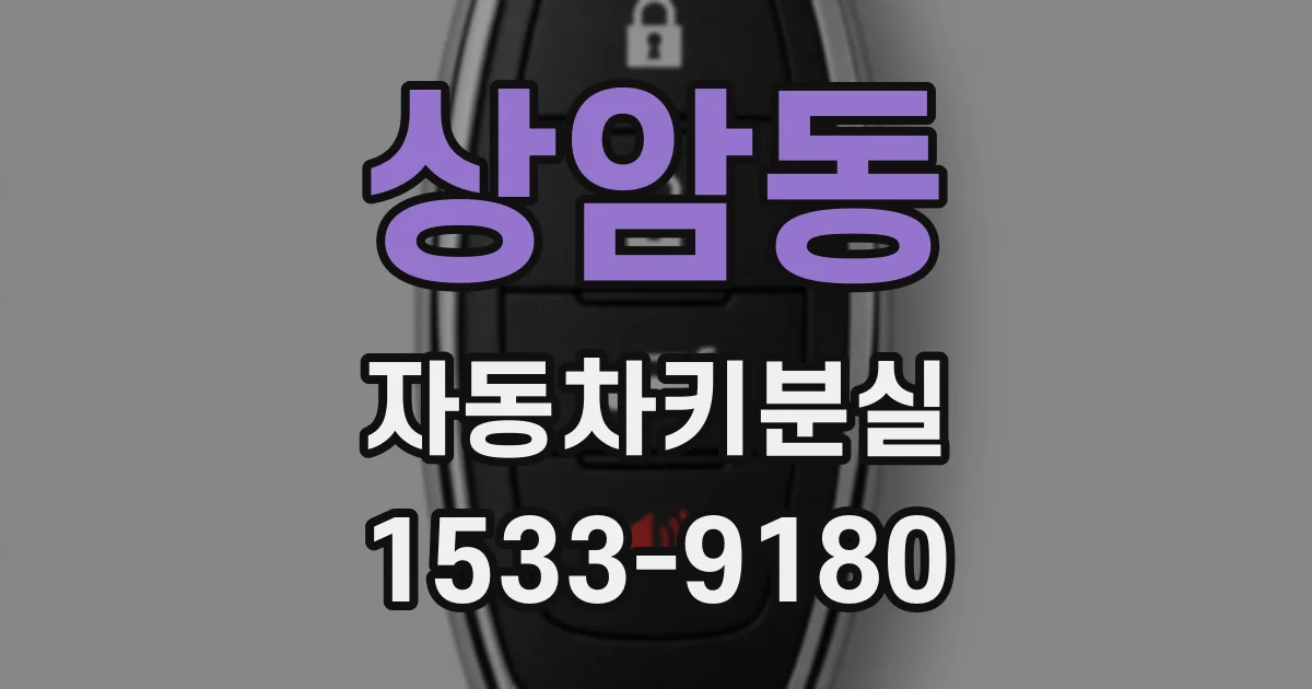 상암동 자동차키분실