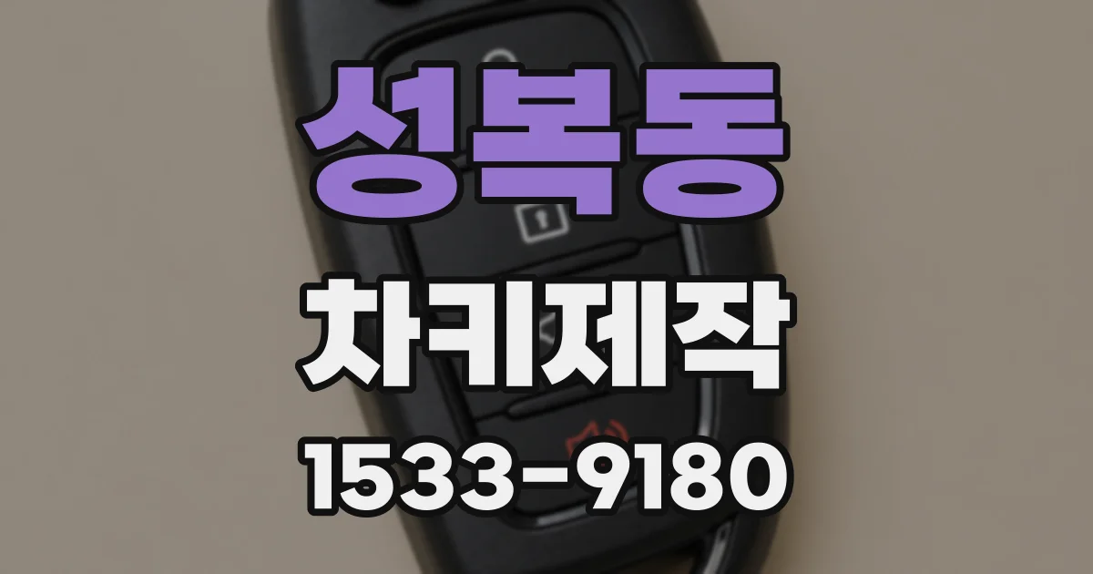 성복동 차키제작