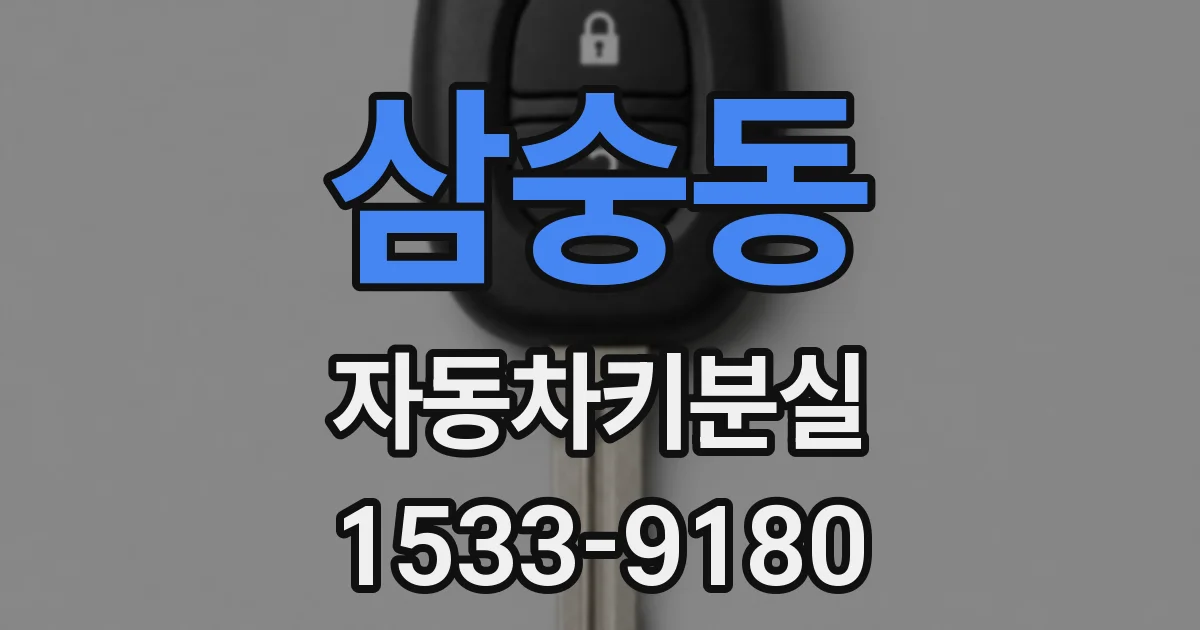 삼숭동 자동차키분실