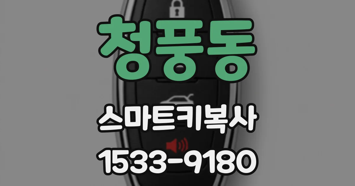 청풍동 스마트키복사