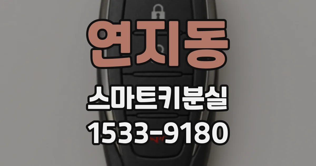 연지동 스마트키분실