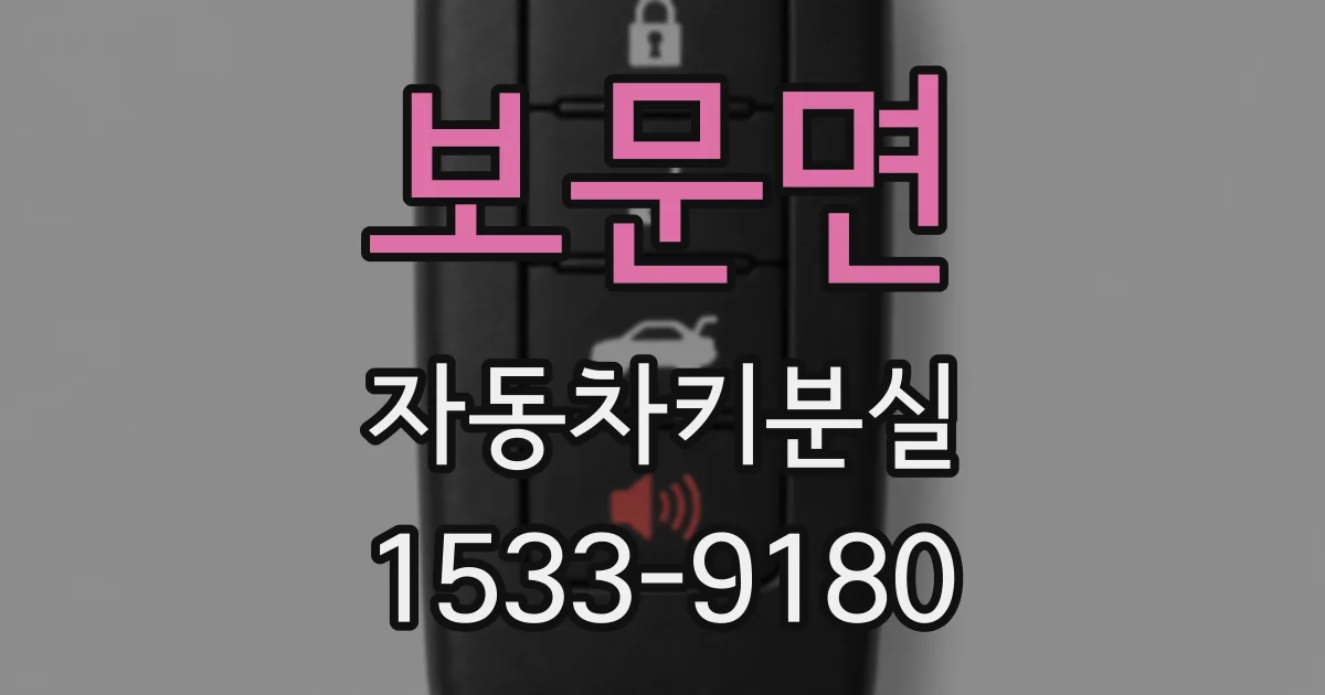 보문면 자동차키분실