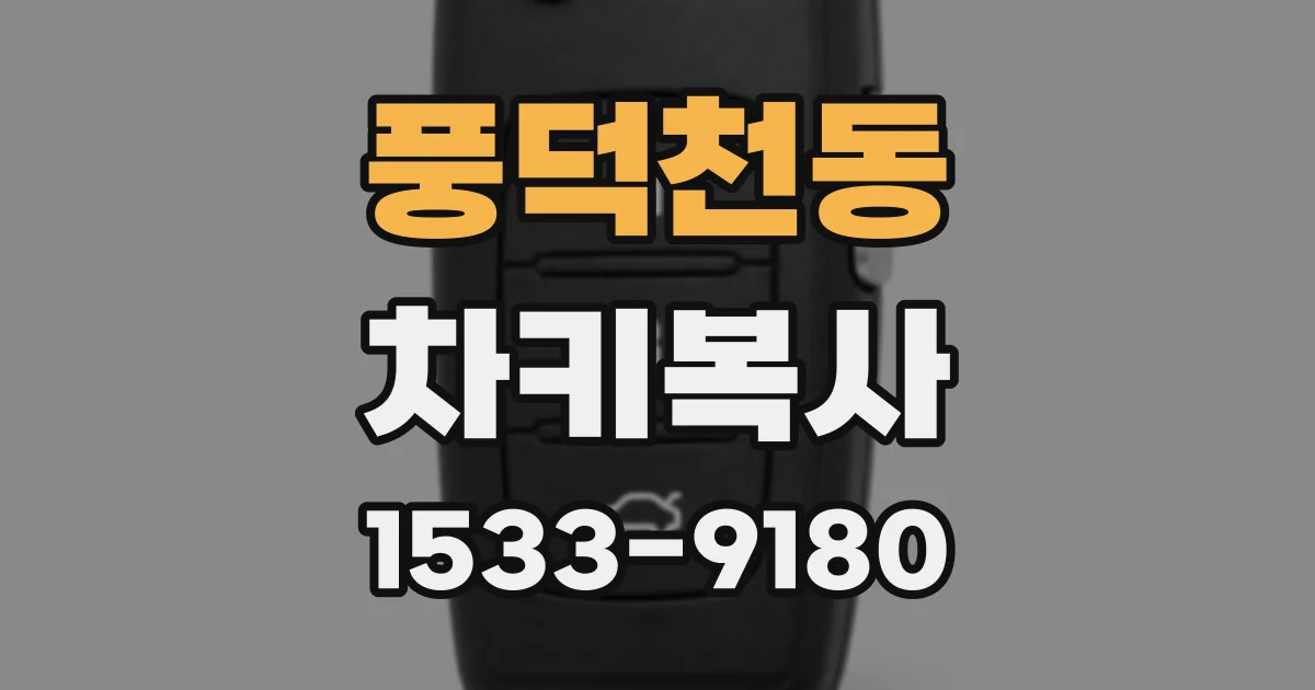 풍덕천동 차키복사