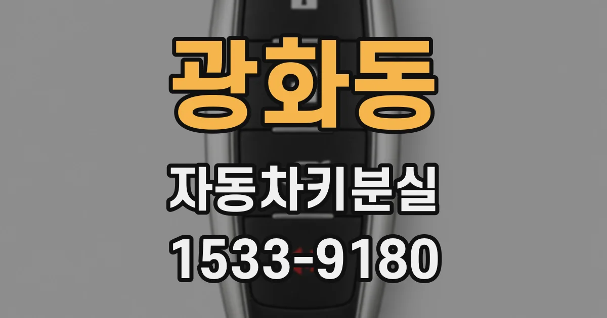 광화동 자동차키분실