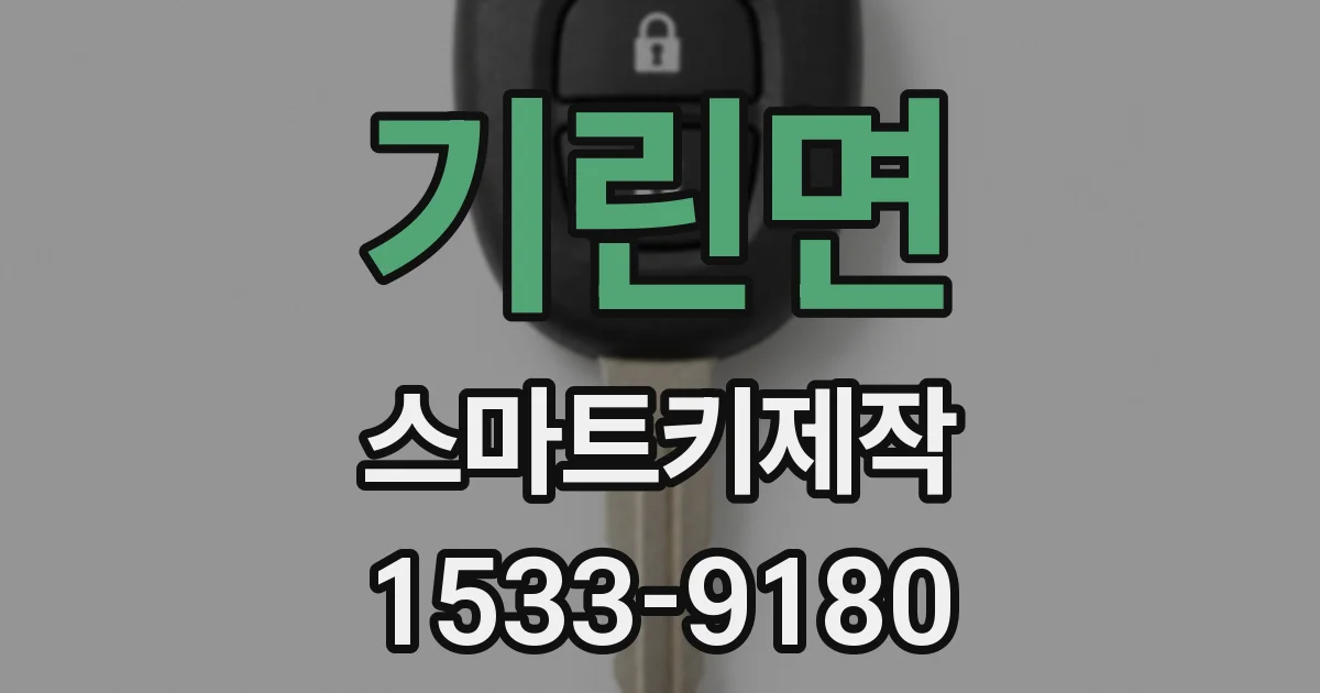 기린면 스마트키제작