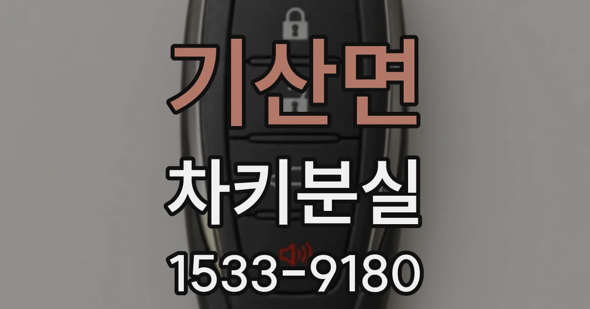 기산면 차키분실