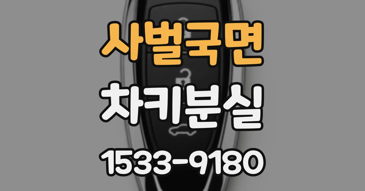 사벌국면 차키분실