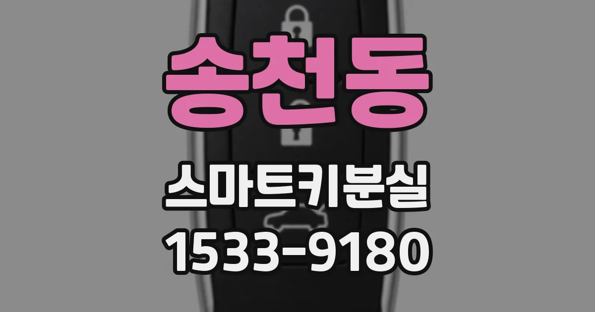 송천동 스마트키분실