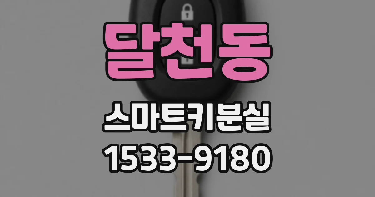 달천동 스마트키분실