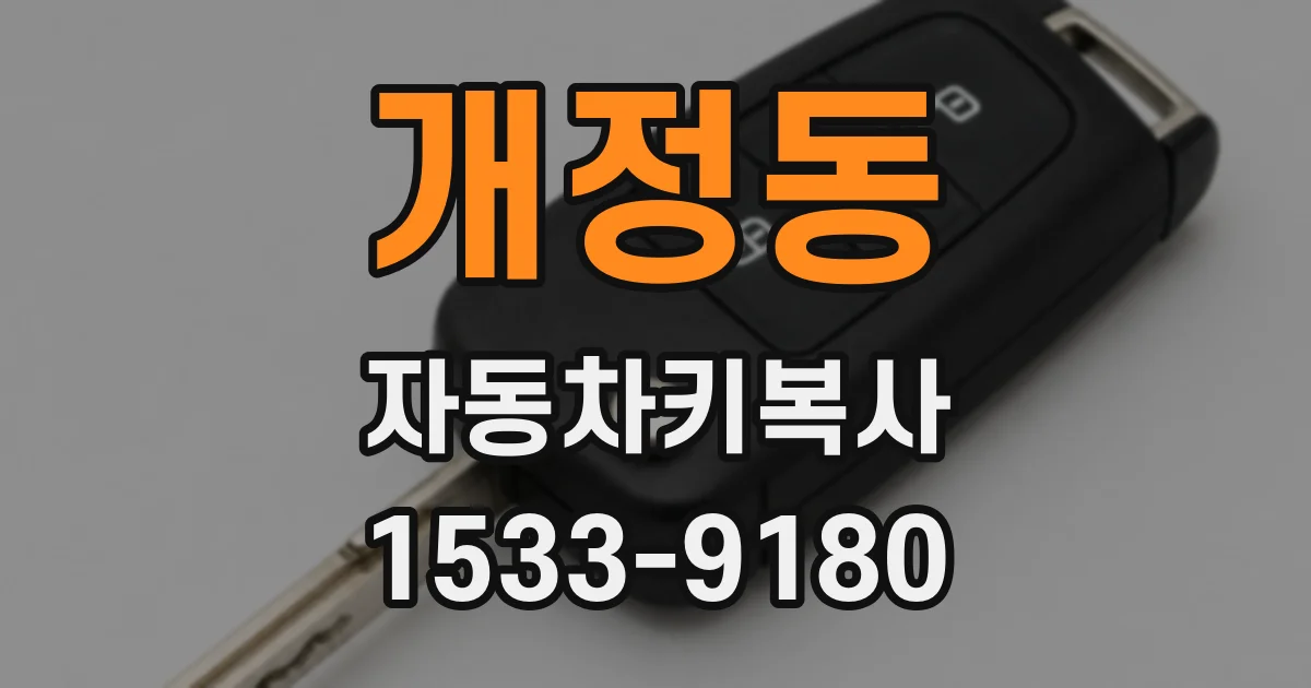 개정동 자동차키복사