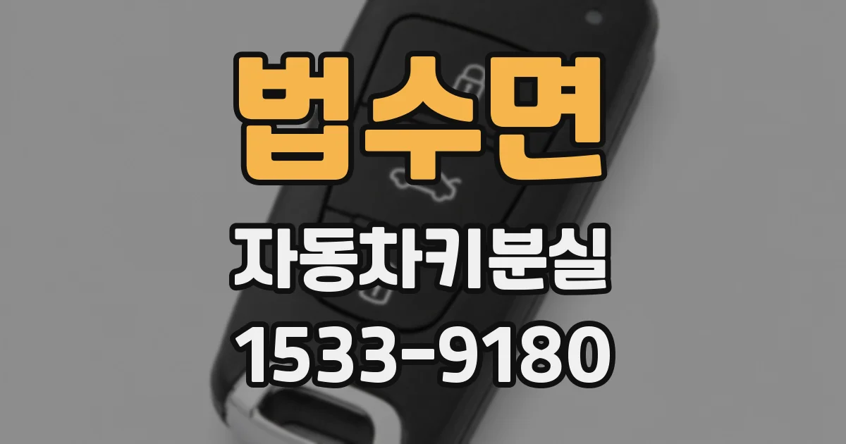 법수면 자동차키분실