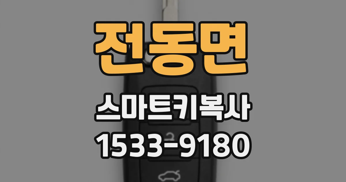 전동면 스마트키복사