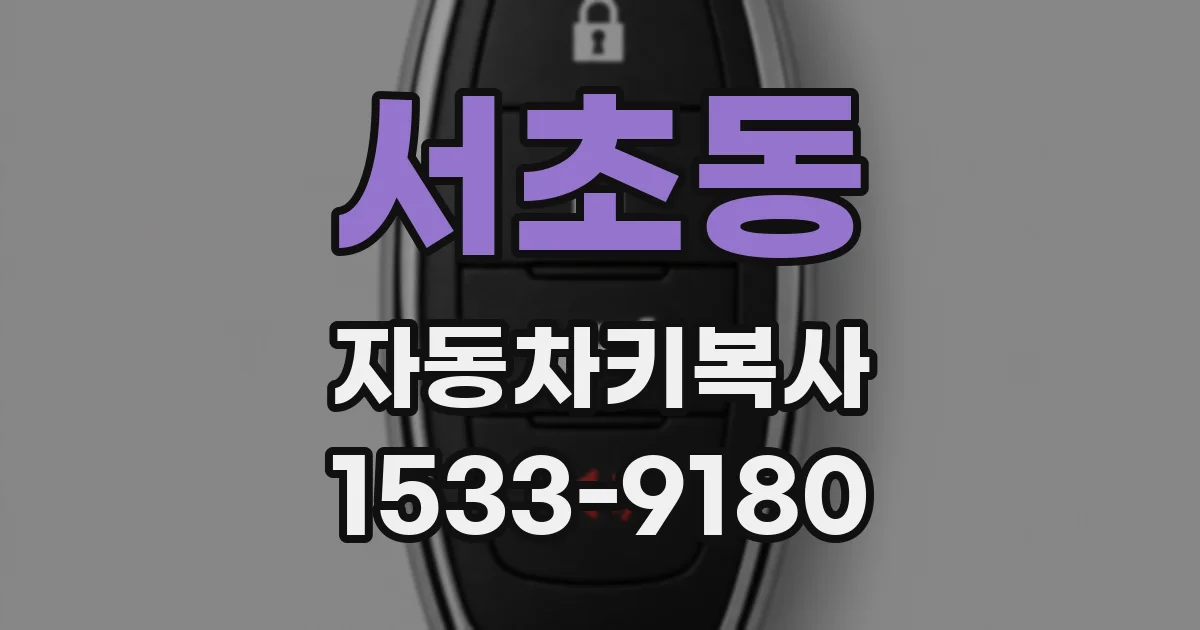 서초동 자동차키복사