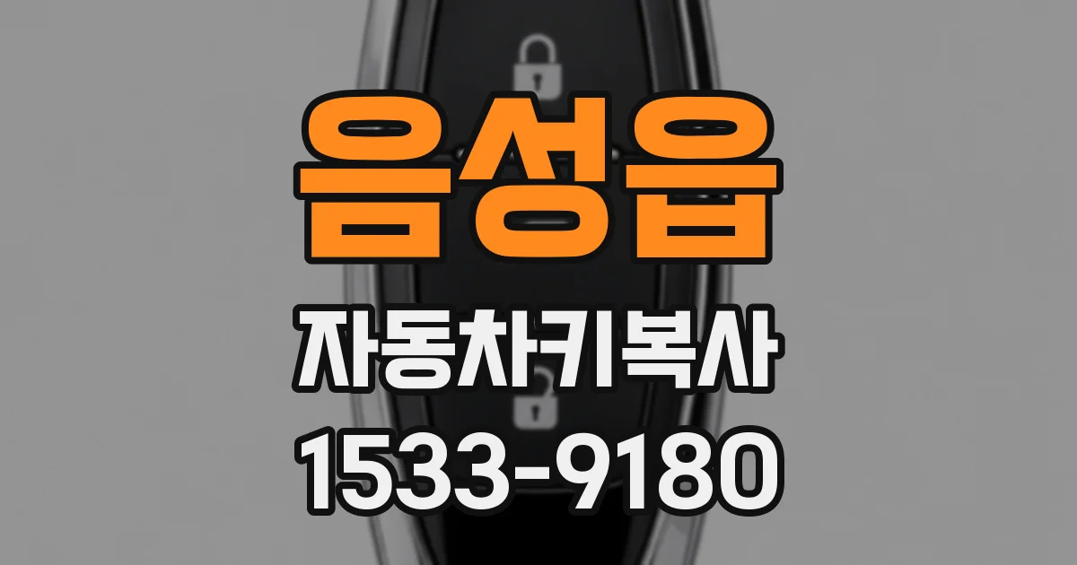 음성읍 자동차키복사