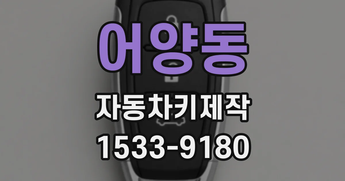 어양동 자동차키제작