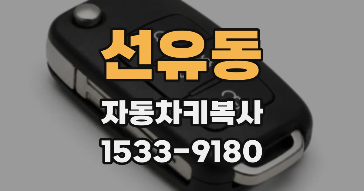 선유동 자동차키복사