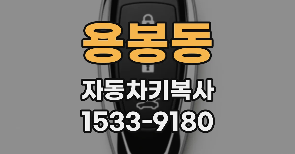용봉동 자동차키복사