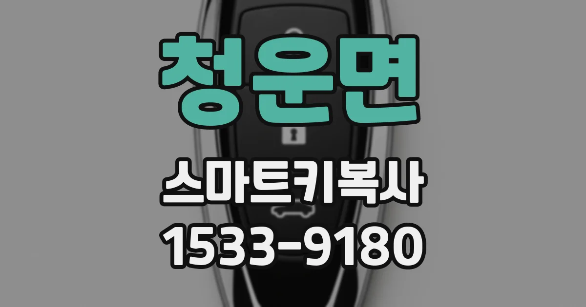 청운면 스마트키복사