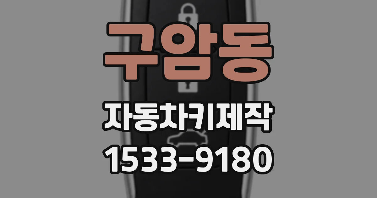 구암동 자동차키제작