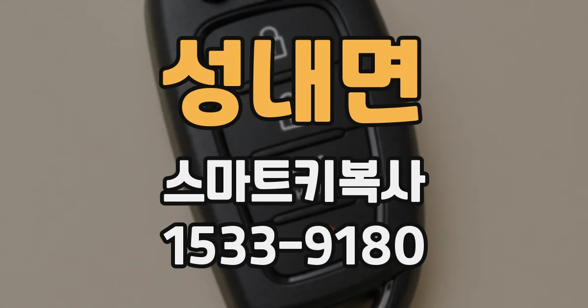 성내면 스마트키복사