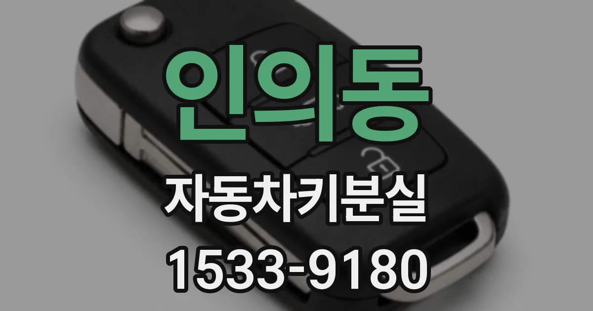 인의동 자동차키분실