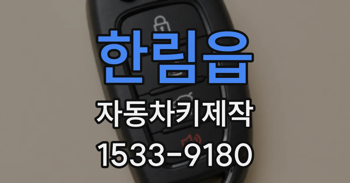 한림읍 자동차키제작