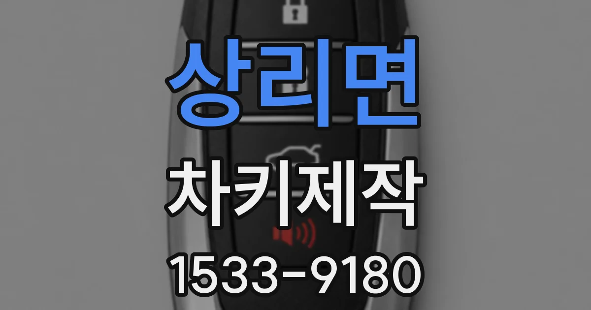 상리면 차키제작