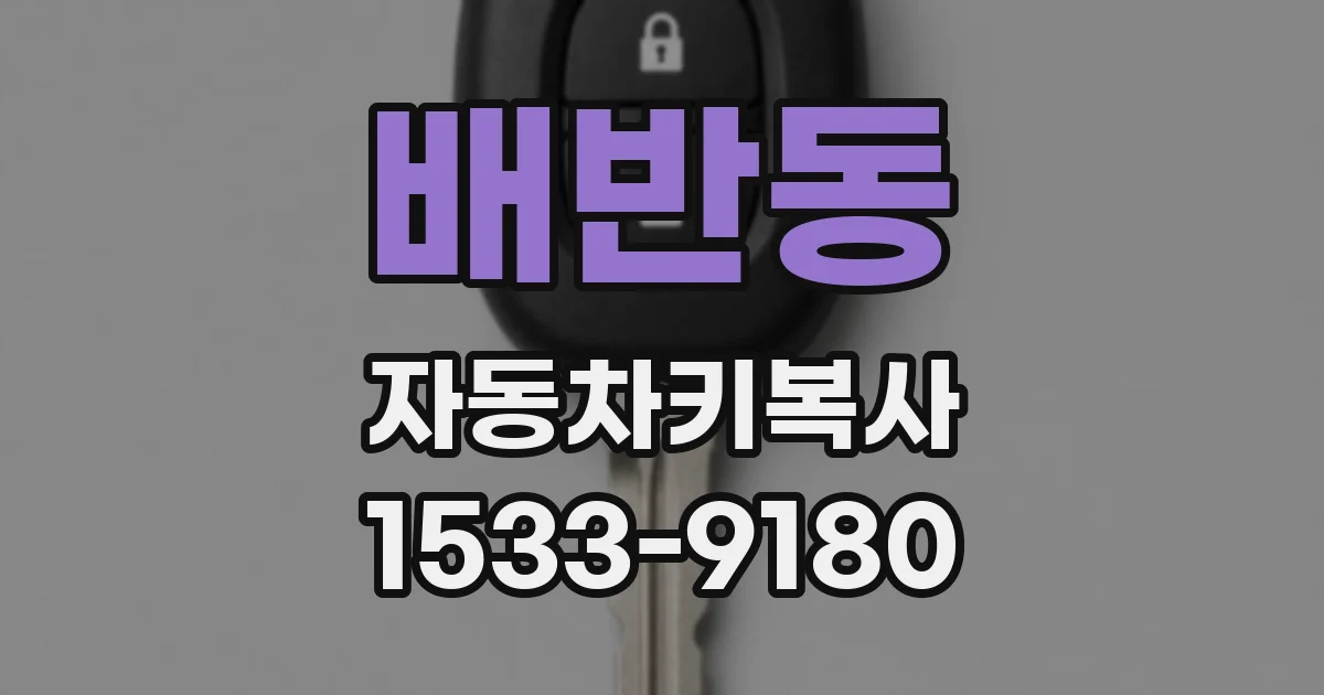 배반동 자동차키복사