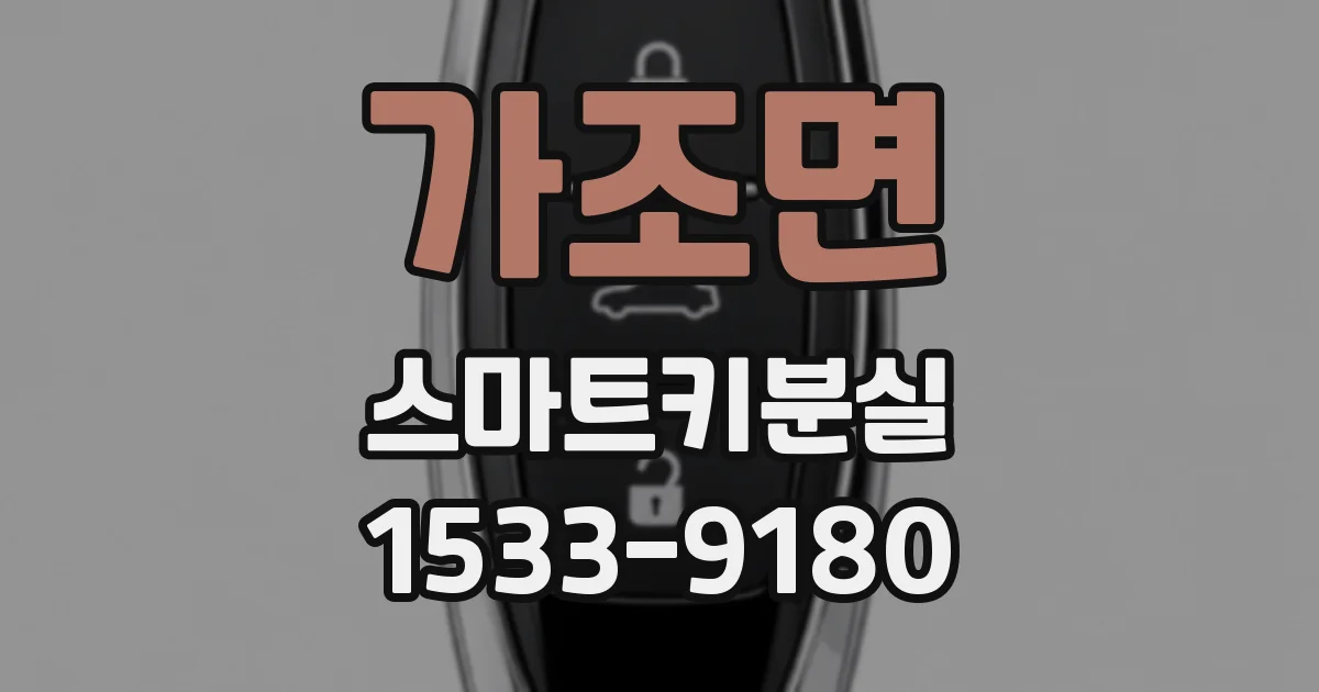 가조면 스마트키분실
