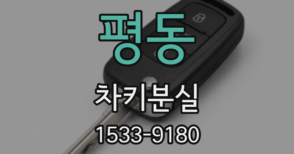 평동 차키분실
