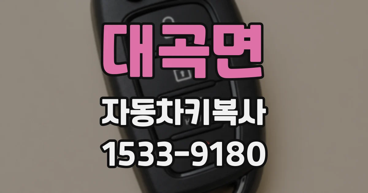 대곡면 자동차키복사