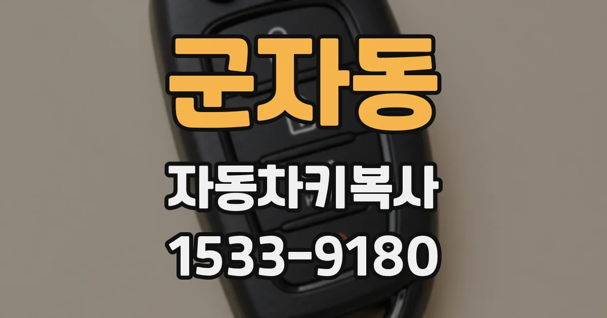 군자동 자동차키복사