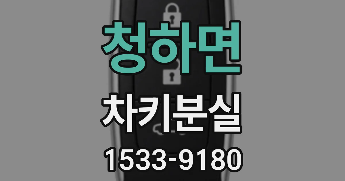 청하면 차키분실