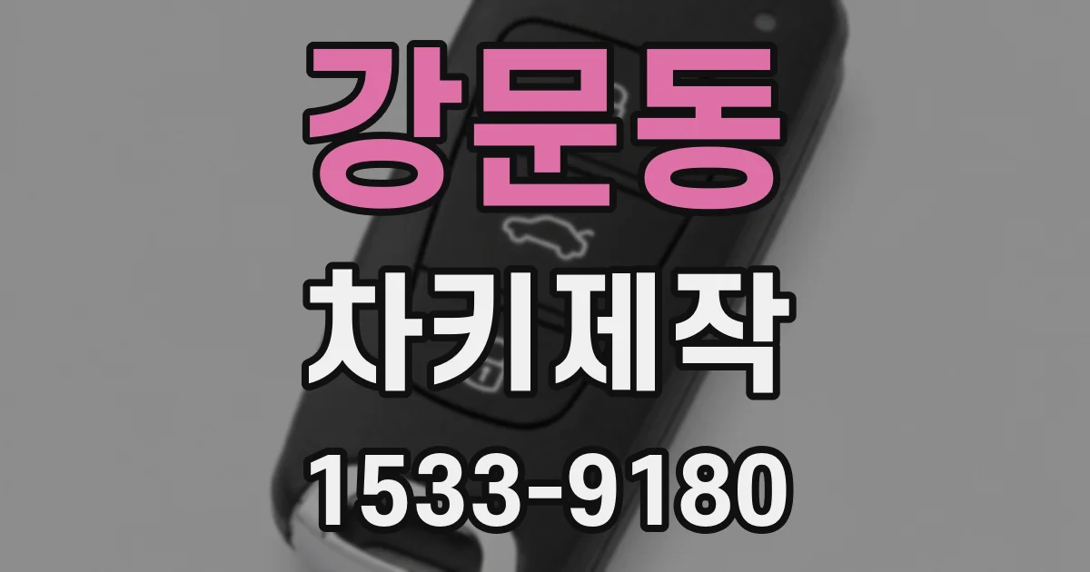 강문동 차키제작
