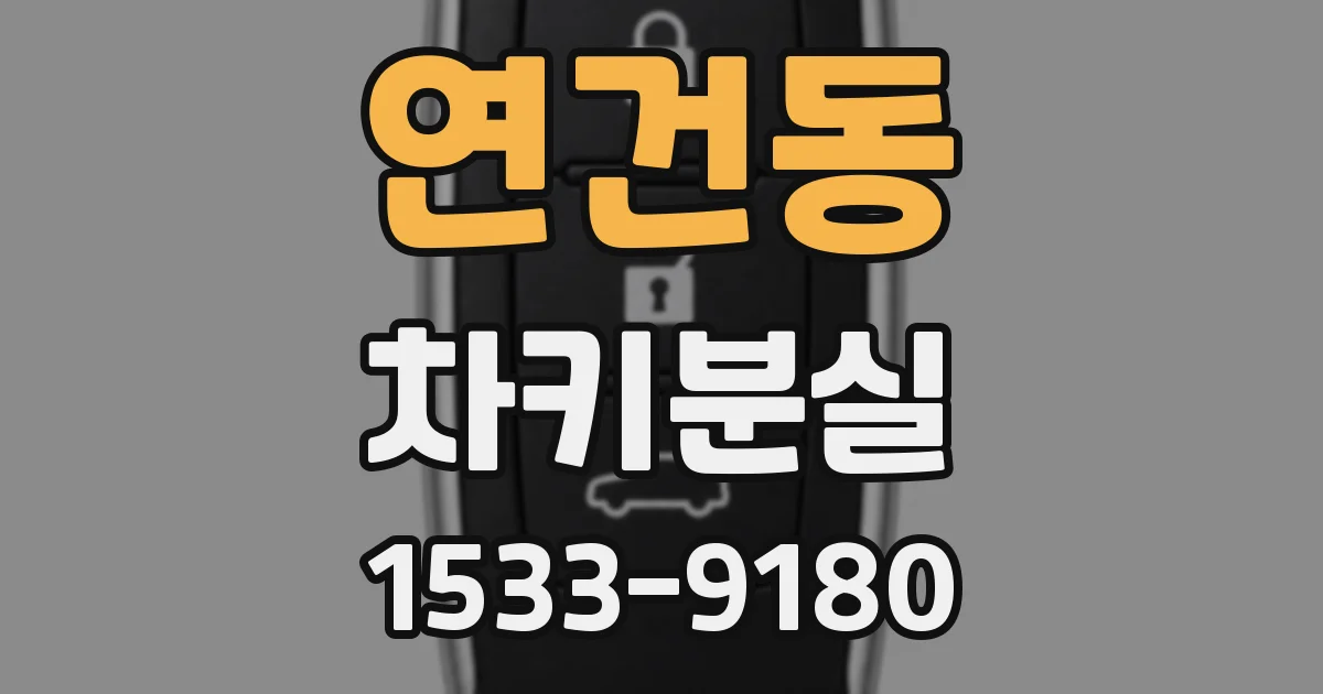 연건동 차키분실