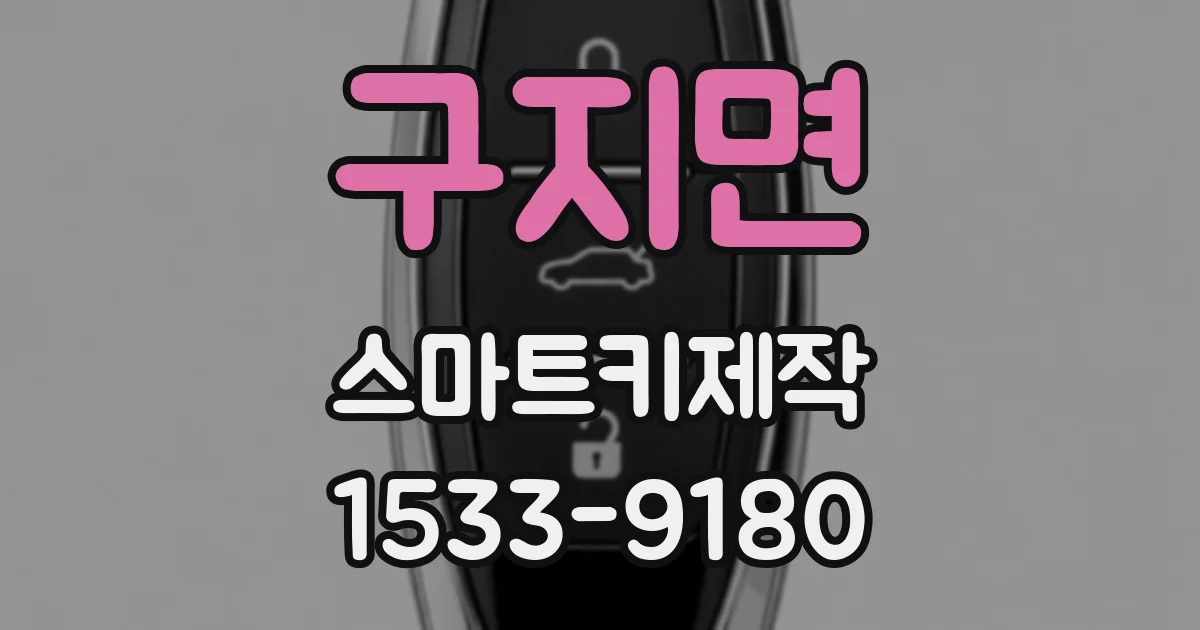 구지면 스마트키제작