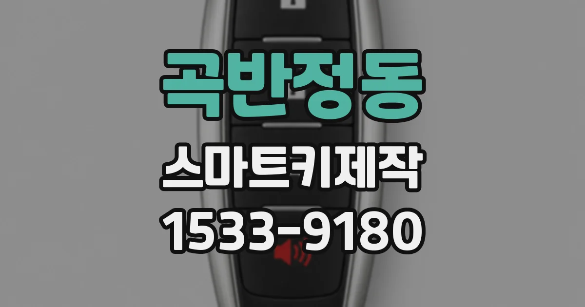 곡반정동 스마트키제작