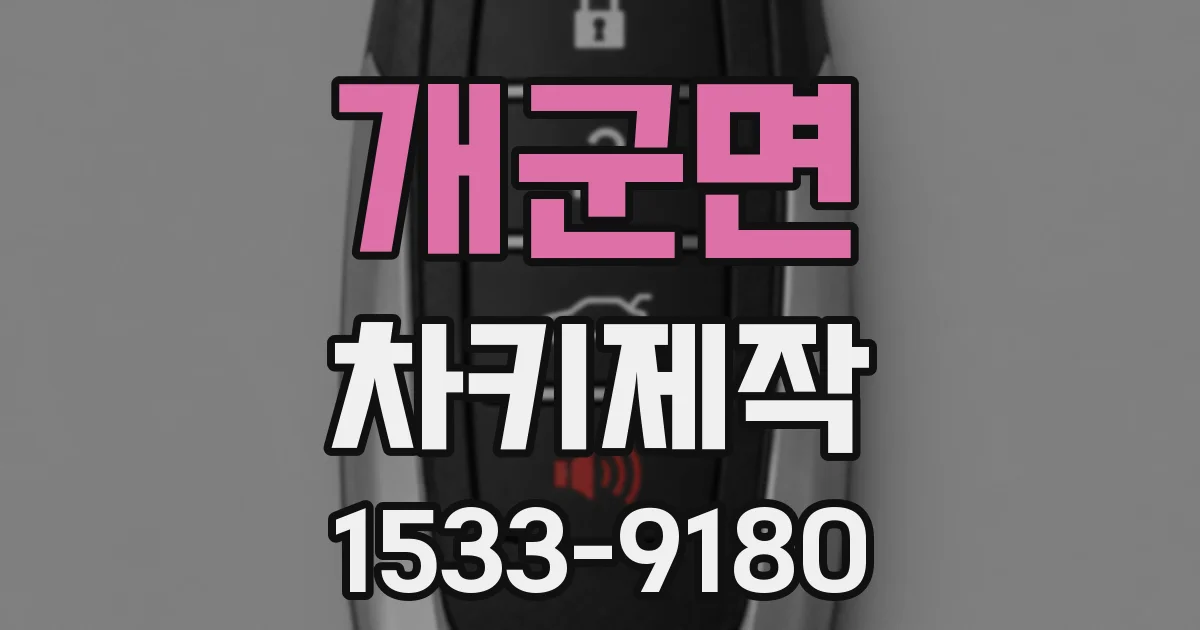 개군면 차키제작