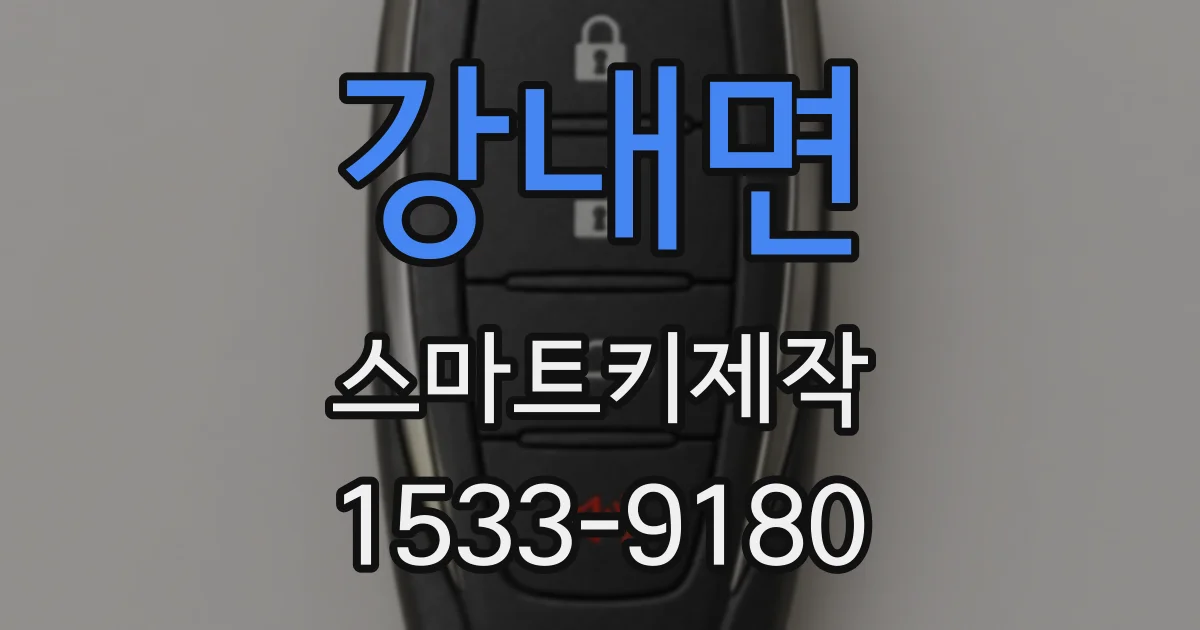 강내면 스마트키제작