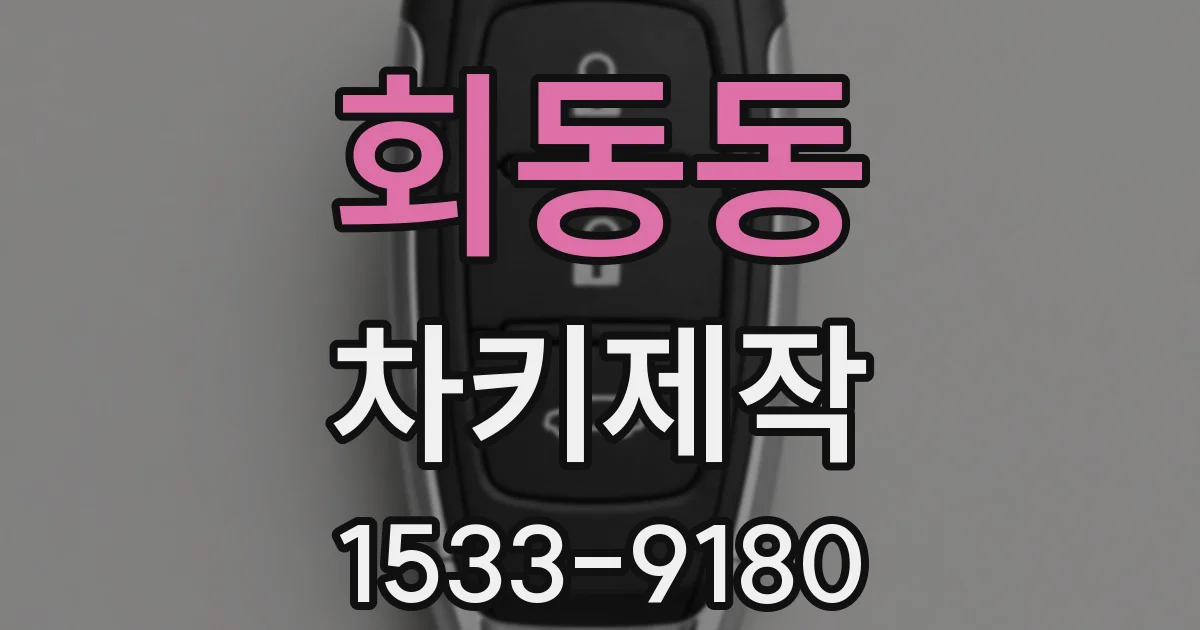 회동동 차키제작