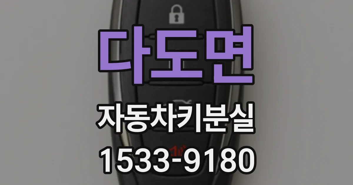 다도면 자동차키분실