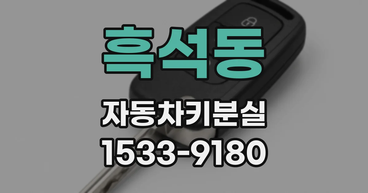 흑석동 자동차키분실