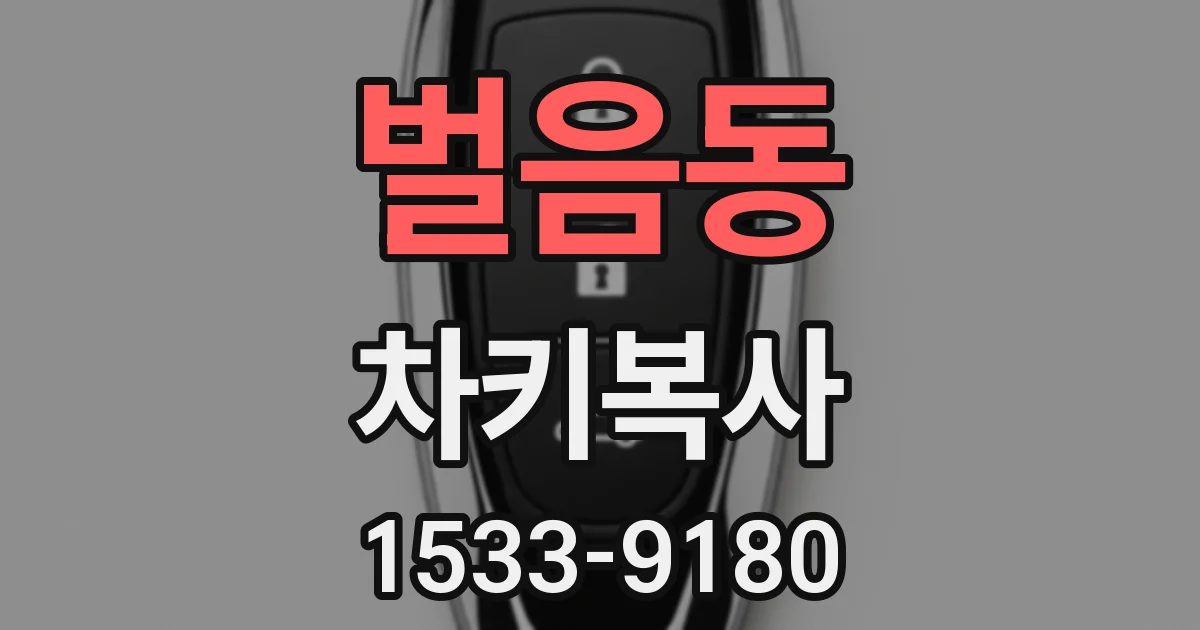 벌음동 차키복사