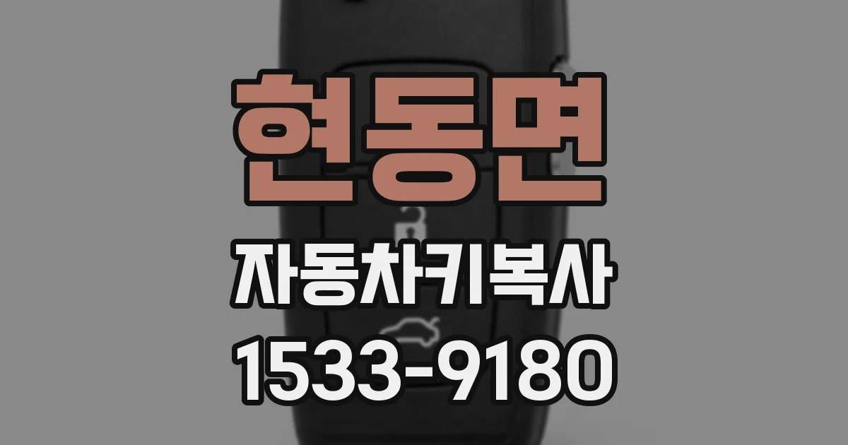 현동면 자동차키복사